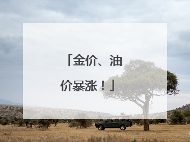 金价、油价暴涨！