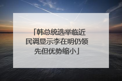 韩总统选举临近 民调显示李在明仍领先但优势缩小