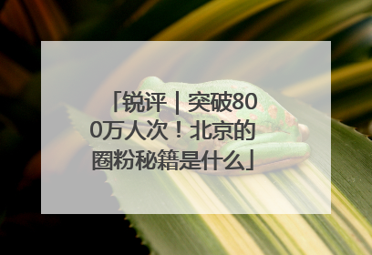 锐评｜突破800万人次！北京的圈粉秘籍是什么