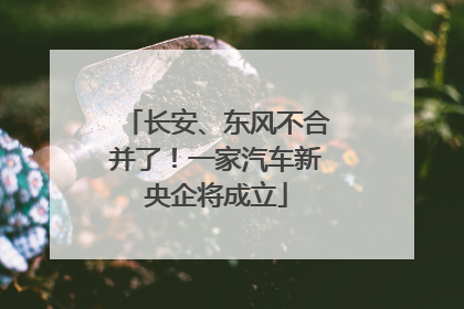 长安、东风不合并了！一家汽车新央企将成立
