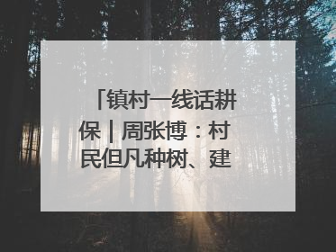 镇村一线话耕保｜周张博：村民但凡种树、建棚、盖房，都要向街道报批
