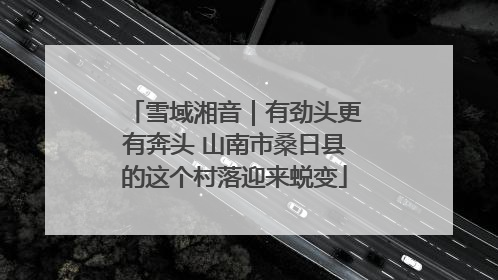雪域湘音｜有劲头更有奔头 山南市桑日县的这个村落迎来蜕变