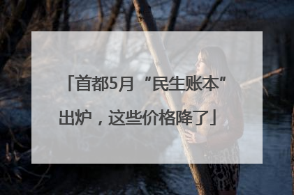 首都5月“民生账本”出炉，这些价格降了