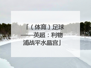 （体育）足球——英超：利物浦战平水晶宫