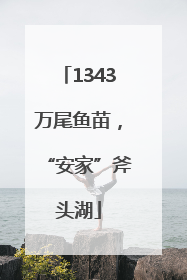 1343万尾鱼苗，“安家”斧头湖