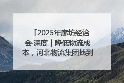 2025年廊坊经洽会·深度｜降低物流成本，河北物流集团找到一把“金钥匙”