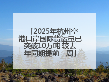 2025年杭州空港口岸国际货运量已突破10万吨 较去年同期提前一周