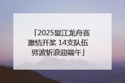2025望江龙舟赛激情开桨 14支队伍劈波斩浪迎端午