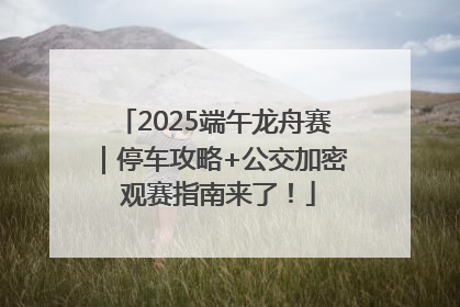 2025端午龙舟赛｜停车攻略+公交加密 观赛指南来了！