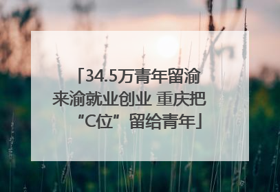 34.5万青年留渝来渝就业创业 重庆把“C位”留给青年