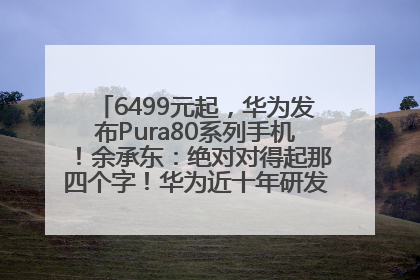 6499元起，华为发布Pura80系列手机！余承东：绝对对得起那四个字！华为近十年研发投入12490亿元