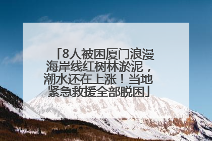 8人被困厦门浪漫海岸线红树林淤泥，潮水还在上涨！当地紧急救援全部脱困