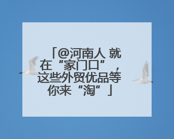 @河南人 就在“家门口”，这些外贸优品等你来“淘”