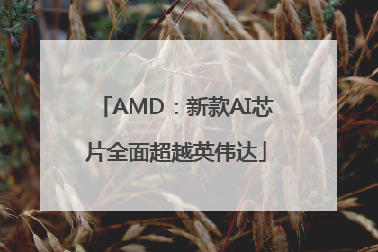 AMD：新款AI芯片全面超越英伟达